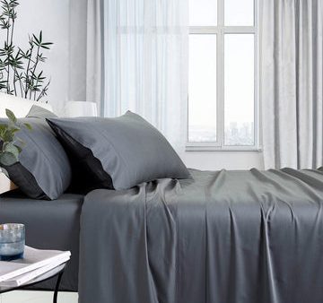 1000tc bamboo cotton sheet set single charcoal Supply