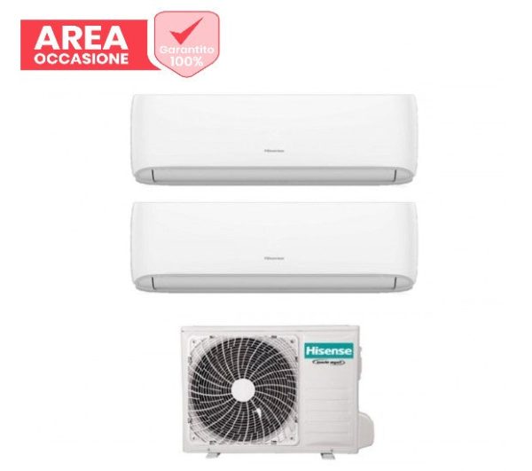 AREA OCCASIONI Climatizzatore Condizionatore Hisense Dual Split Inverter serie HI-COMFORT 9+12 con 2AMW42U4RGC R-32 Wi-Fi Integrato 9000+12000 Sale