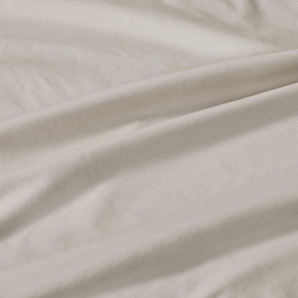 100% Cotton Vintage Washed Bed Quilt Cover Set (2Pcs) - Natural - Single Online now