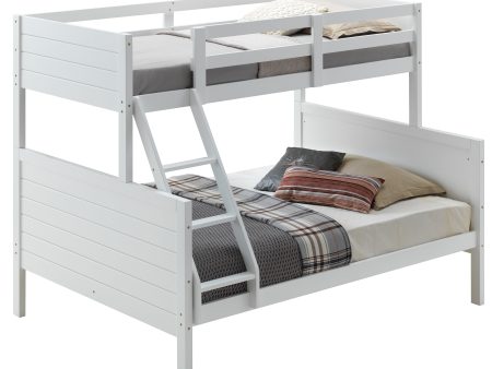 Zinnia Single Double Bunk Bed Frame Rubber Timber Wood Loft Furniture - White For Discount