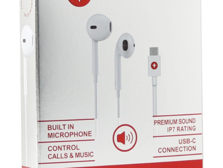 Techano USB-C In-Ear Earphones - White Sale