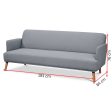 Brianna 3 Seater Sofa Bed Fabric Uplholstered Lounge Couch - Light Grey Supply