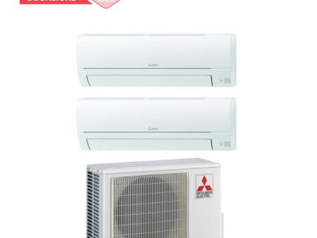 AREA OCCASIONI Climatizzatore Condizionatore Mitsubishi Electric Dual Split Inverter serie SMART MSZ-HR 9+12 con MXZ-2HA50VF R-32 Wi-Fi Optional 9000+12000 Hot on Sale