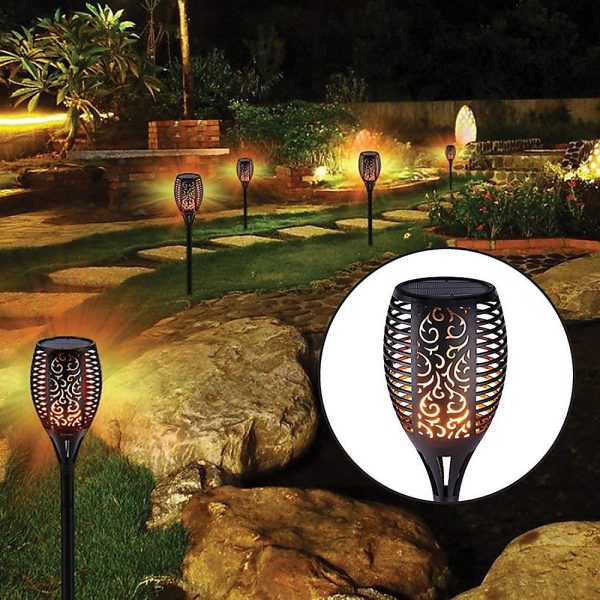 10 Pack Solar Torch Lights 96 LED Flickering Lighting Dancing Flame Garden Lamp Online now