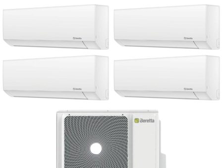 Climatizzatore Condizionatore Beretta Quadri Split Inverter serie BREVA E 9+9+9+12 con 24000-4 R-32 Wi-Fi Optional 9000+9000+9000+12000 Online