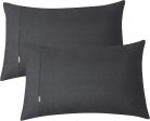 Vintage Washed 100% Cotton Sheet Set with 2 Pillowcases - Charcoal - Queen Size Discount