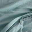 Vintage Washed Microfibre Quilt Cover Set (2Pcs) - Seafoam - Single Size Online Hot Sale