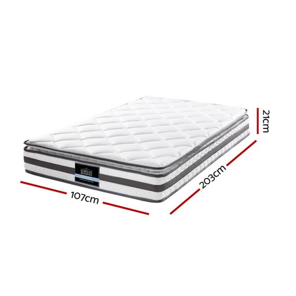 Giselle Bedding 21cm Mattress Pillow Top King Single For Discount