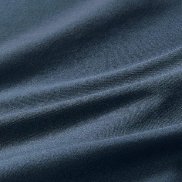 100% (2Pcs) Cotton Vintage Washed Bed Quilt Cover Set - Dark Indigo - Single on Sale