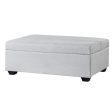 Artiss Ottoman Storage Sofa Bed 112cm Foldable Grey Sale