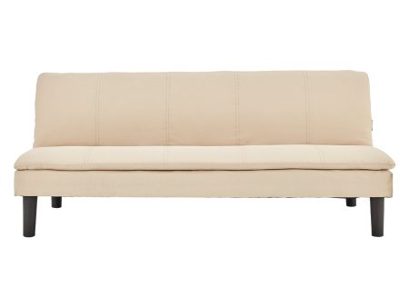 Sarantino 3 Seater Modular Faux Linen Fabric Sofa Bed Couch - Beige For Sale