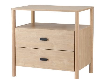 Artiss Bedside Table Nightstand 2 Drawers - Pine For Cheap