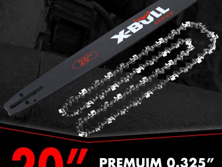 X-BULL 20   Chainsaw Bar and Chain 0 .325 Pitch Gauge 76 Link Universal Online