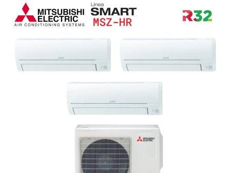 AREA OCCASIONI Climatizzatore Condizionatore Trial Split Mitsubishi Electric serie SMART MSZ HR 9000+9000+12000 con MXZ-3HA50VF Wi-Fi Optional 9+9+12 - NOVITA  Gas R-32 For Cheap