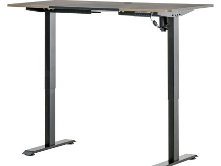 Easycomfort Scrivania Sollevabile a 4 Altezze con Regolazione Elettrica, Sistema Anticollisione, 140x70x72-116cm, Metallo Nero e Teak Online