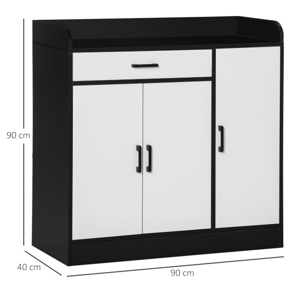 Easycomfort Mobiletto da Cucina Moderno in MDF con 2 Armadietti, 1 Cassetto e Ripiani Regolabili, 90x40x90 cm For Cheap